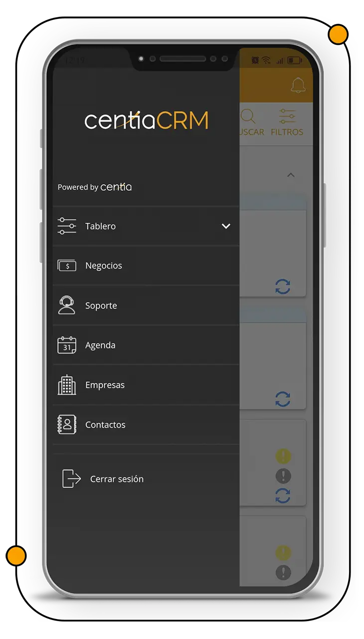 centiaCRM® para gestionar oportunidades de venta y seguimiento comercial.
